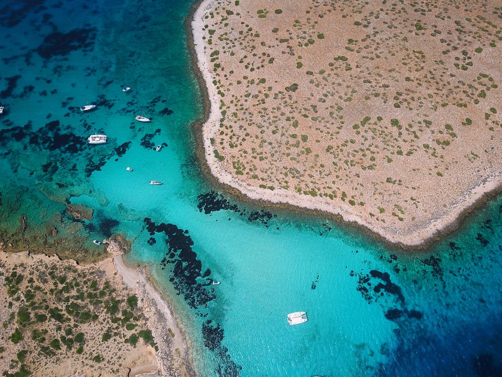 Greek island life from above