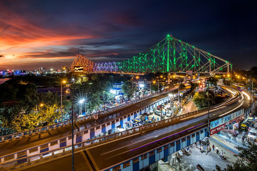 Tricolor Howrah Bridge