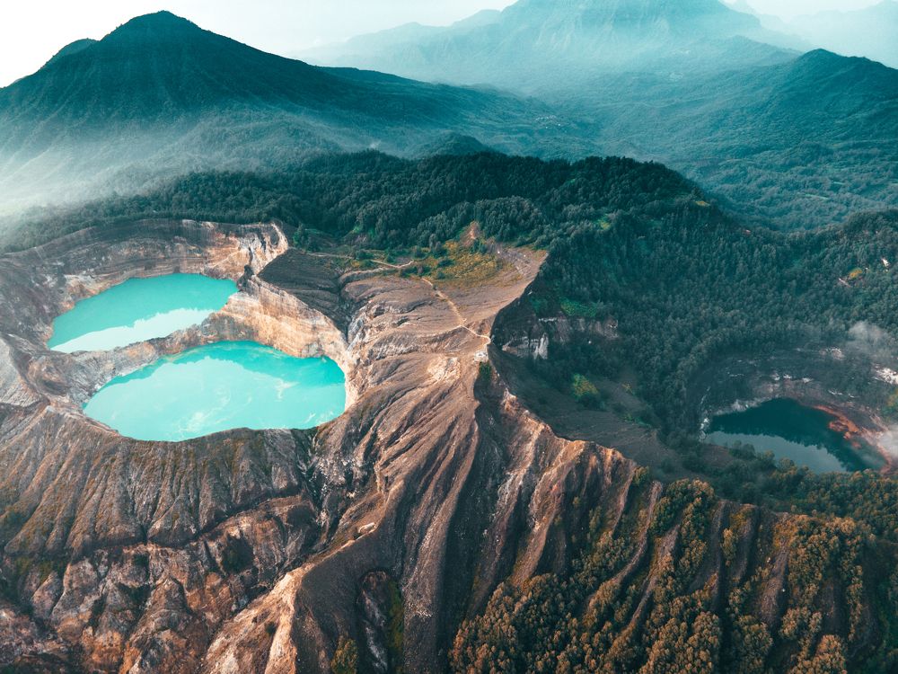 Kelimutu 3 Crater Lakes