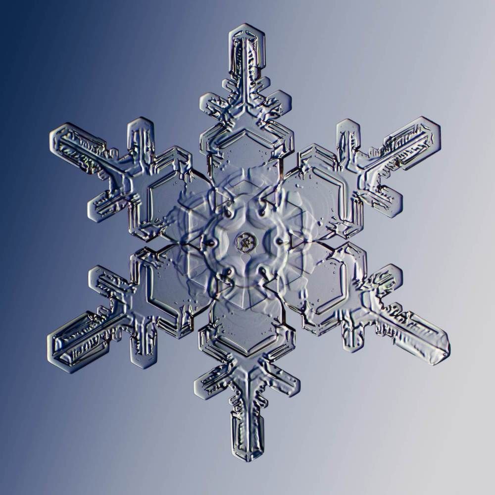 Настоящая снежинка