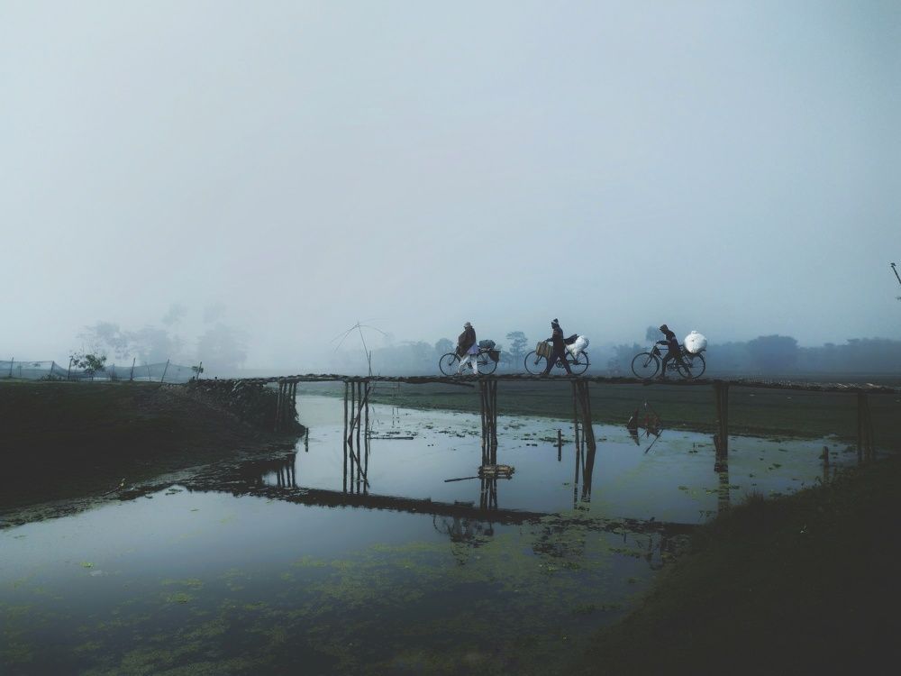 rural winter morning