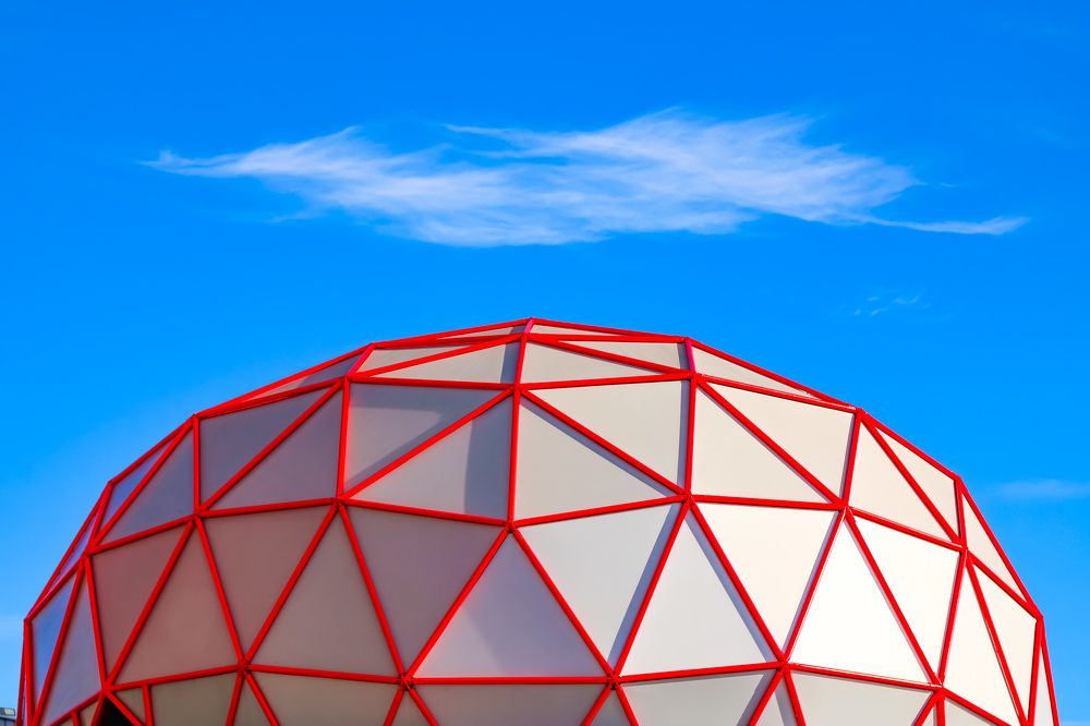 Red and Blue Architecture