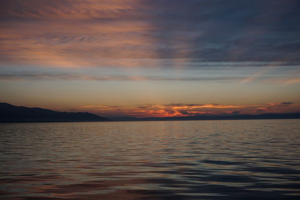 Закат на Байкале