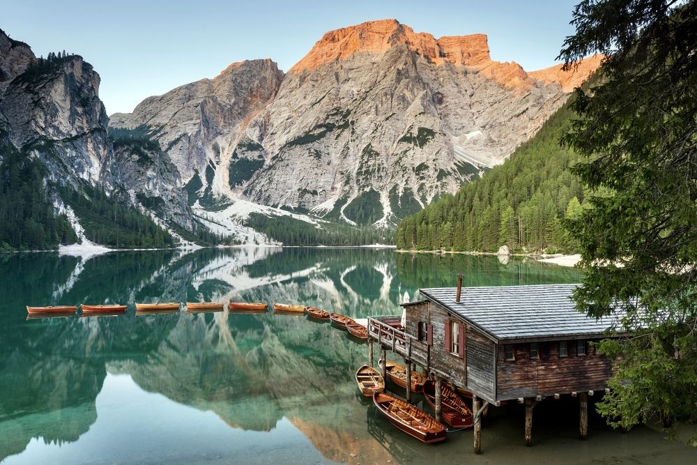 Раннее утро на озере Брайес