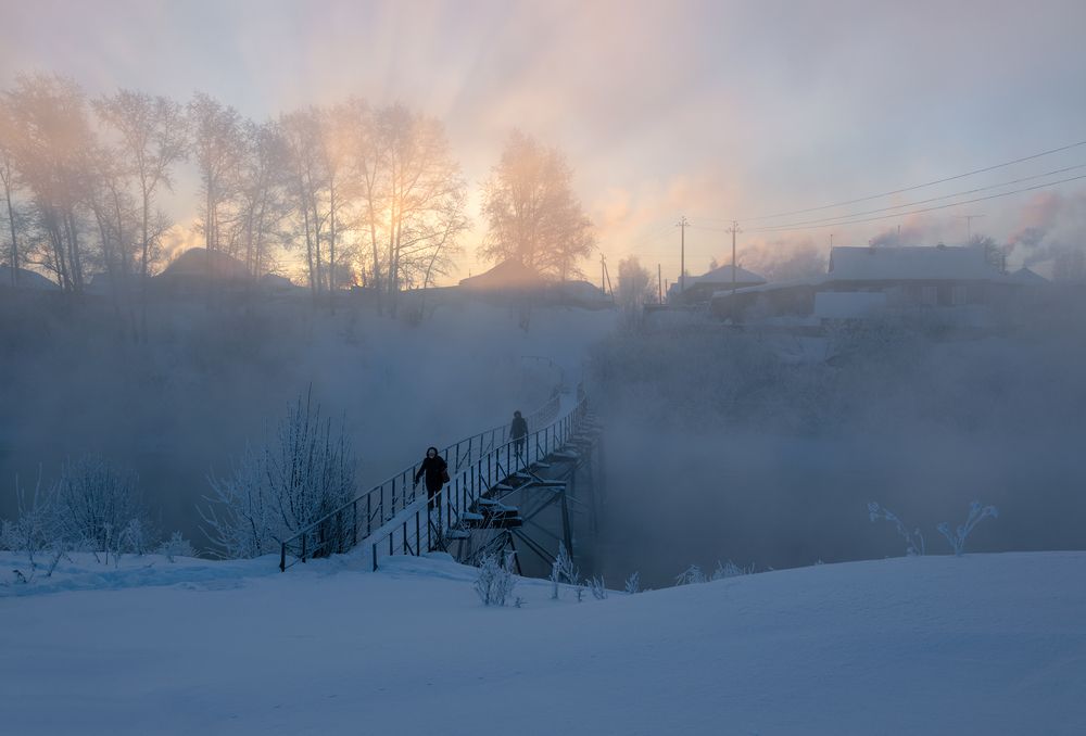 Морозное утро в провинции