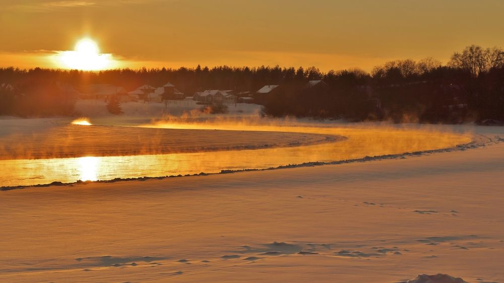 Морозный закат.