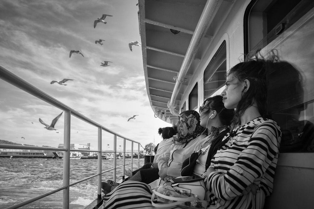 on the passenger ferry