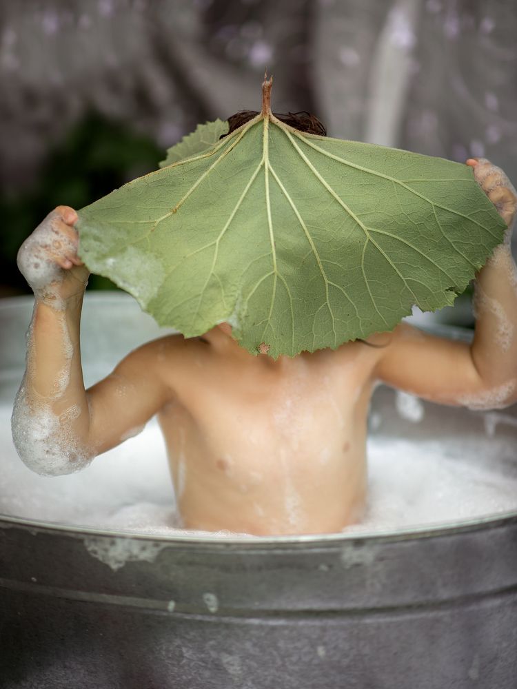 В бане в деревне