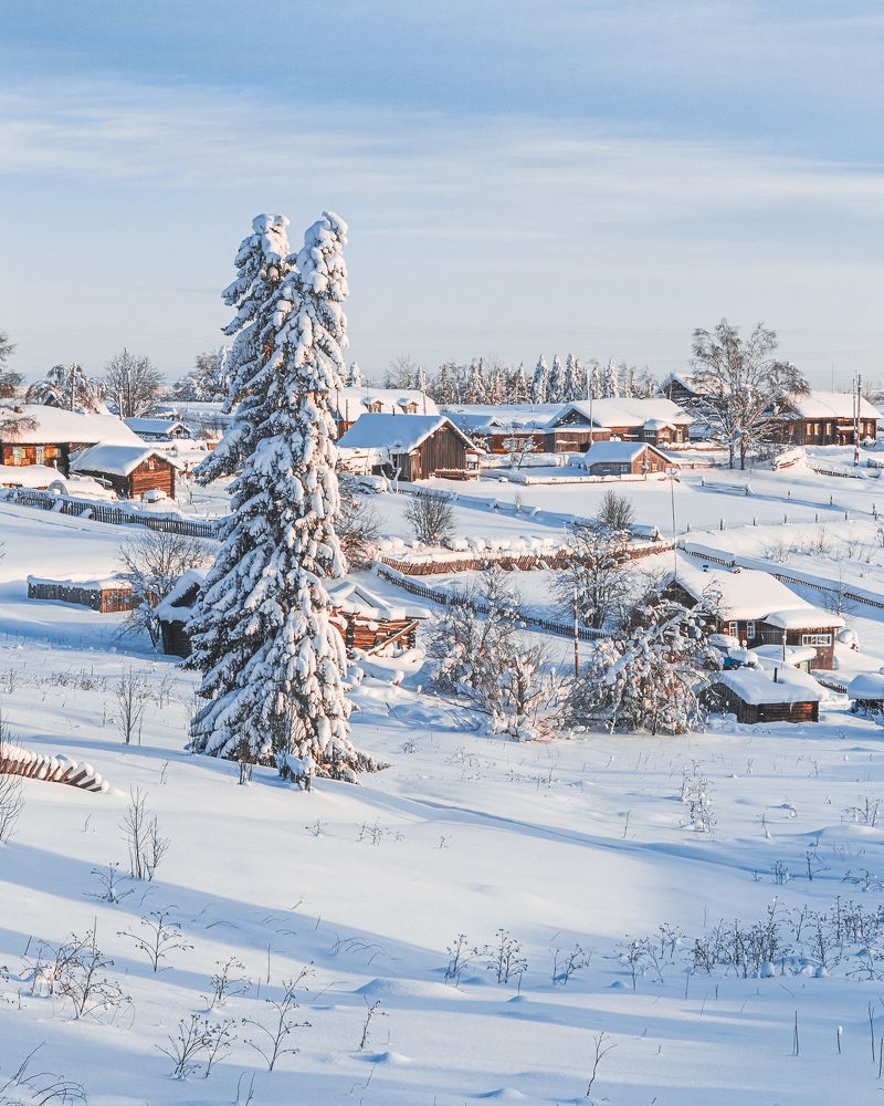 Зима в деревне