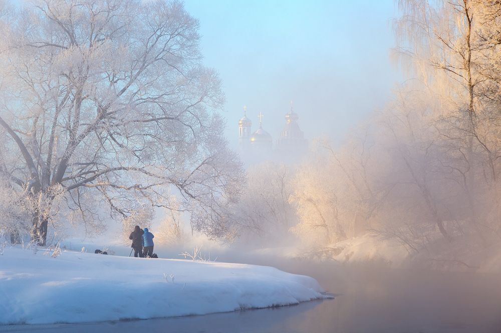 Морозное утро в Подмосковье
