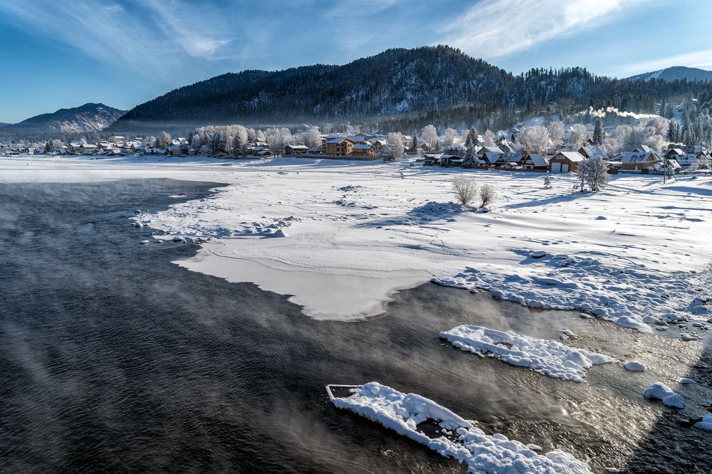 Морозное зимнее утро.