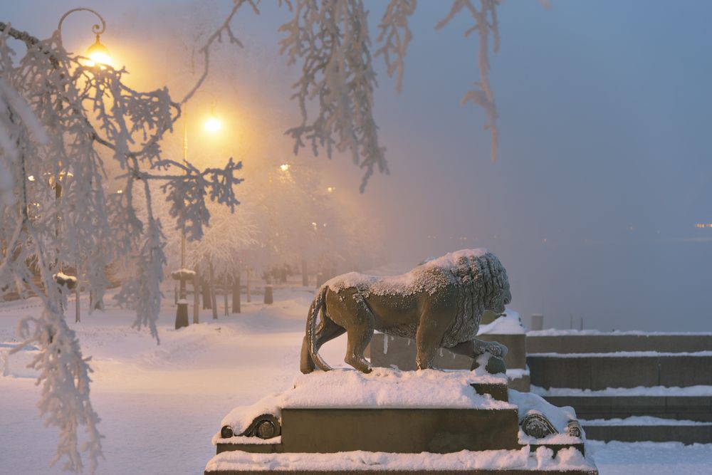 февральские туманы Дворцовой пристани...