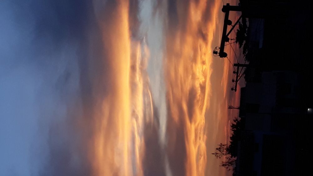 Por do sol.