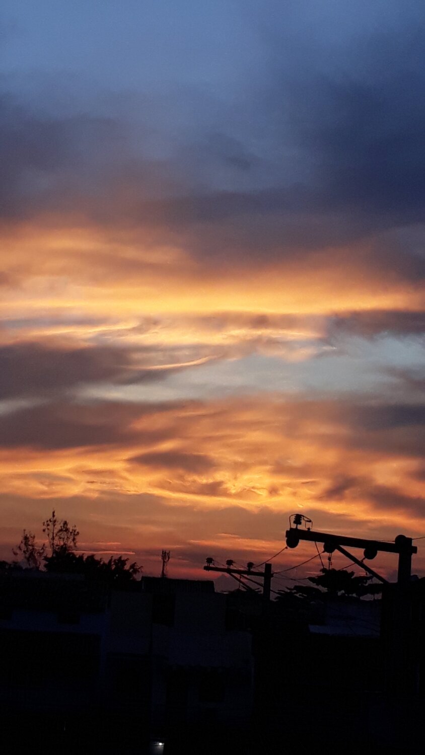 Por do sol.