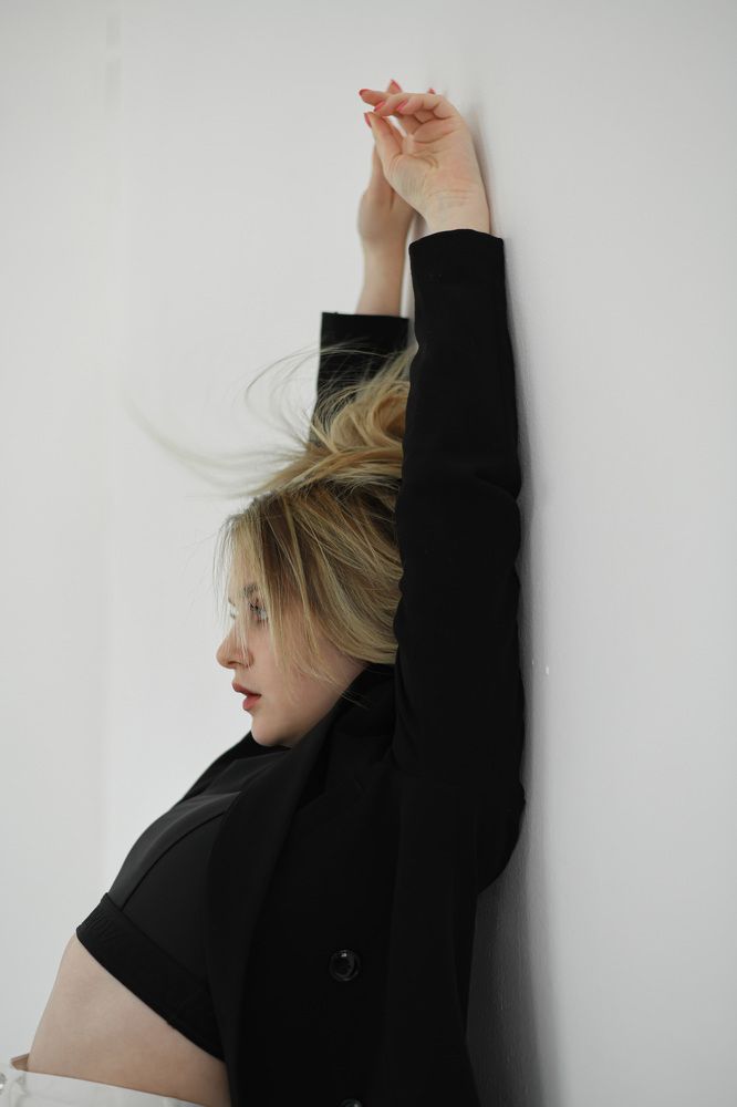 White, black and yellow