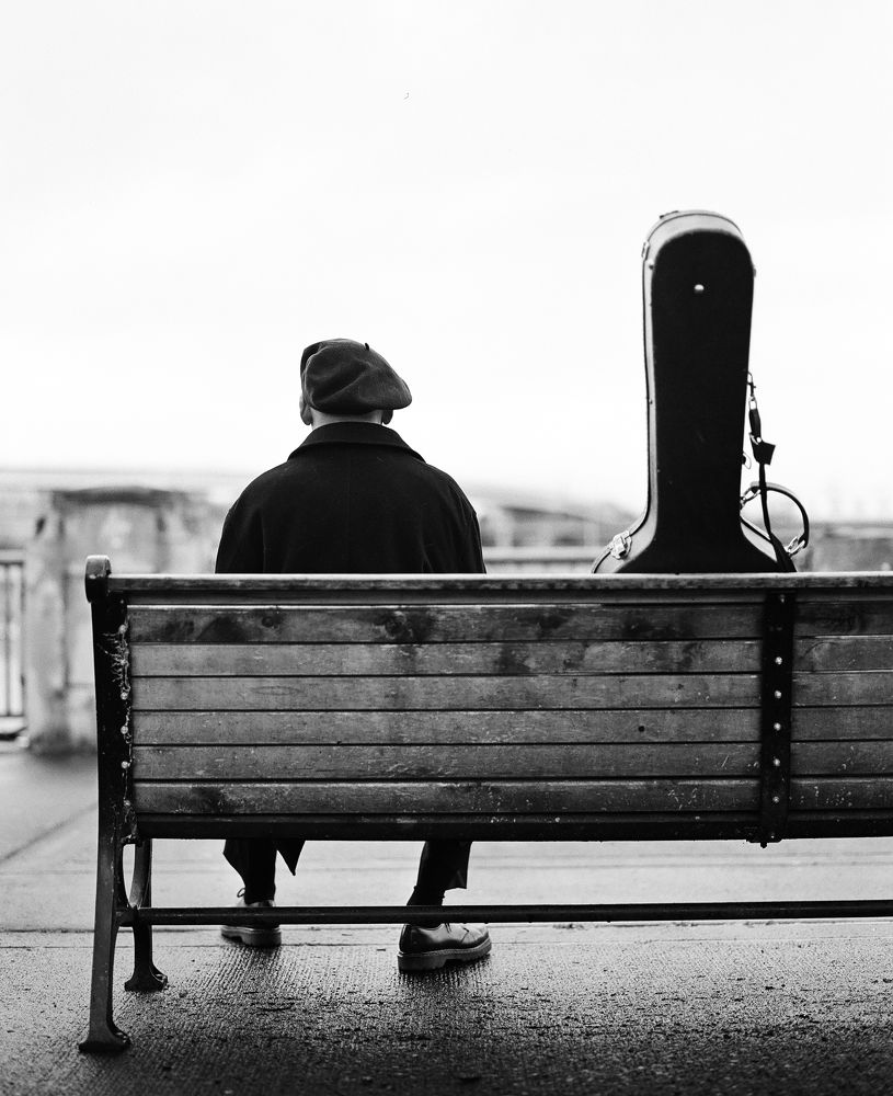 Portrait of a musician.