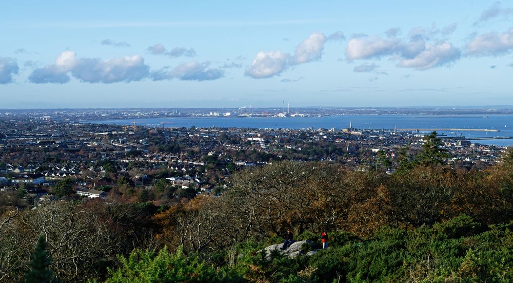 The view on Dublin bay from Killiney hill, Co. Dublin, Ireland