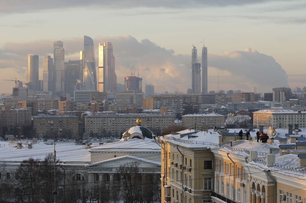 Moscow life after snowfall.