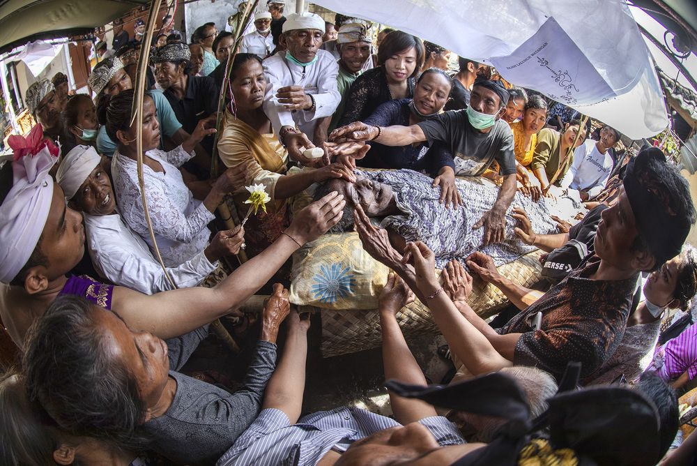 Hindu traditional funeral in Nusa Penida, Indonesia