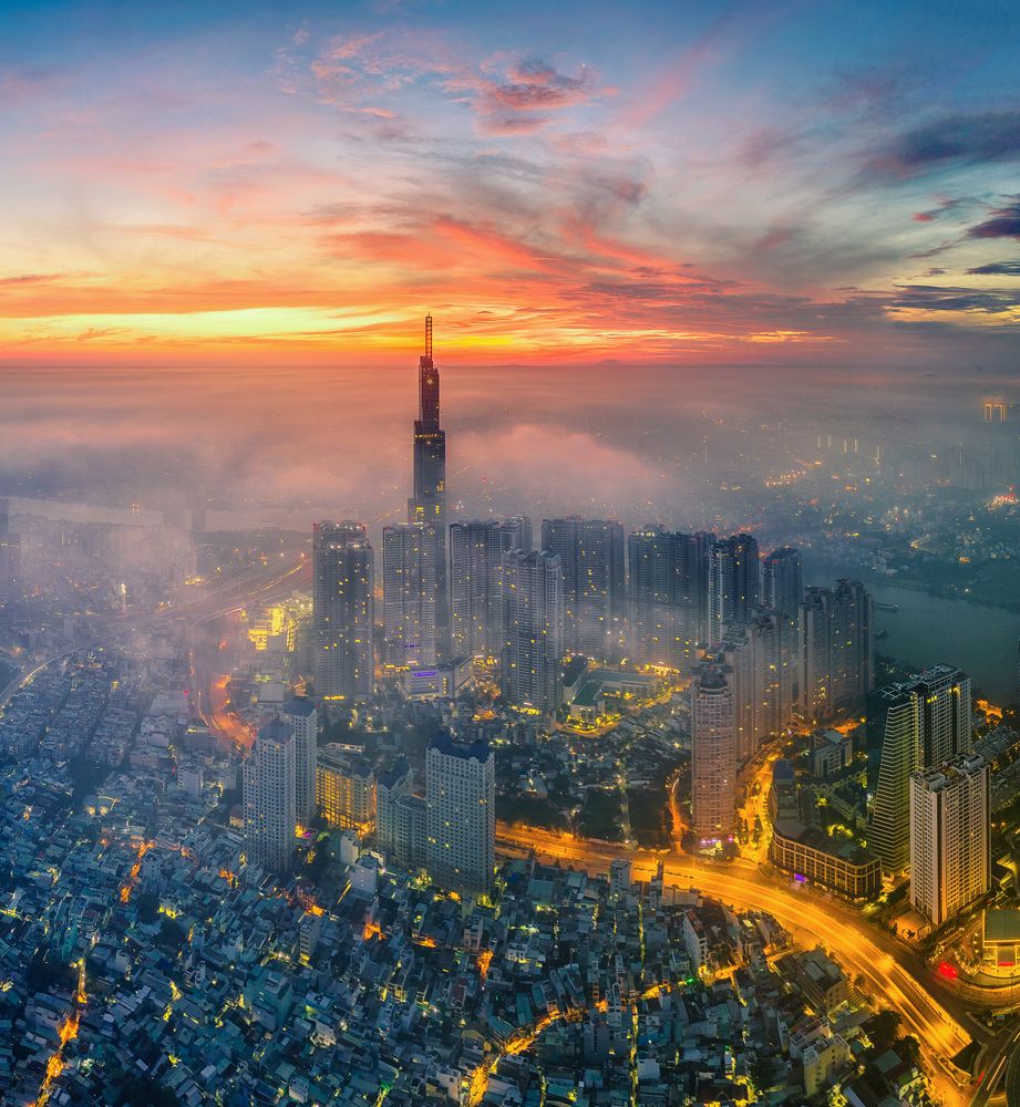 Sunrise in Ho Chi Minh city