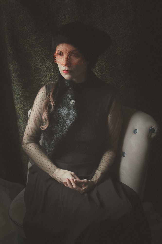 Lady with orange veil