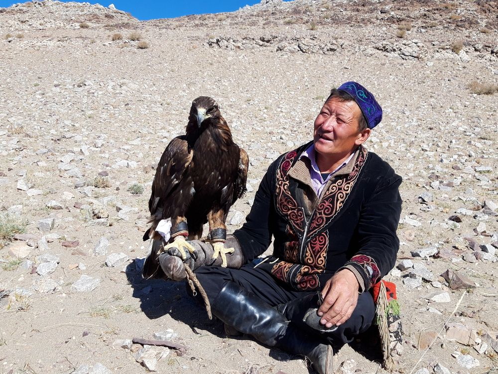 Kazakh eagle hunter