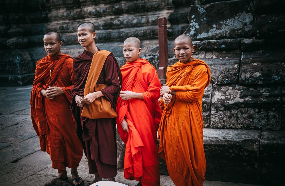 Cambodian child monks.