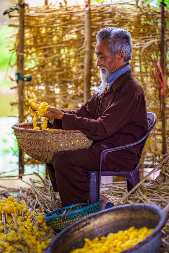 Silk traditional village in Thai Binh