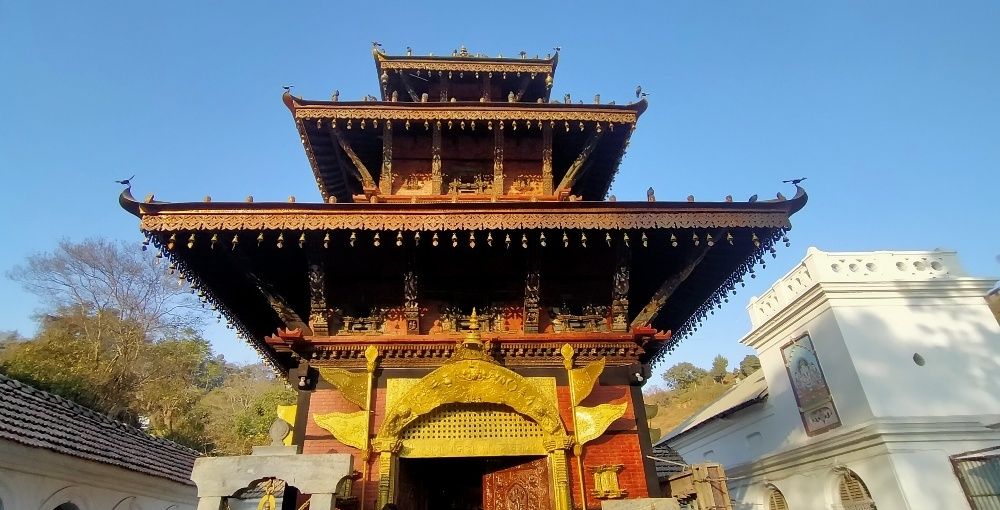 Renovation works of Jalbinayak Temple after the devastating 2015 Earthquake , Chovar, Kathmandu, Nepal.