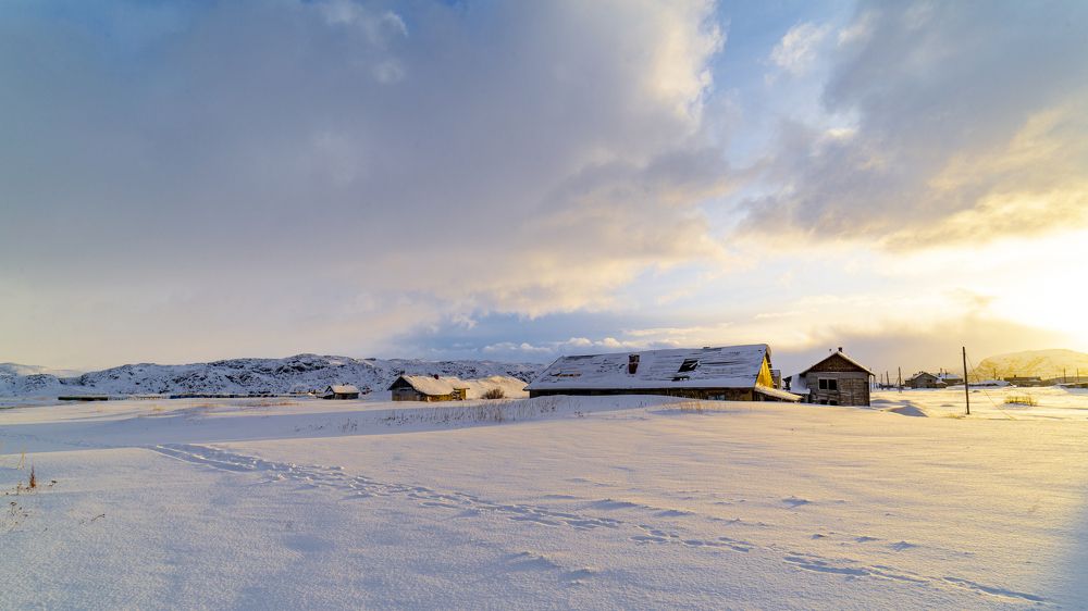 Морозный закат над Териберкой