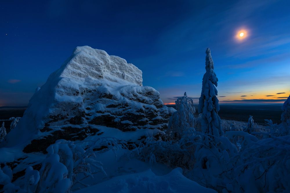 Новогодний вечер на горе Колпаки
