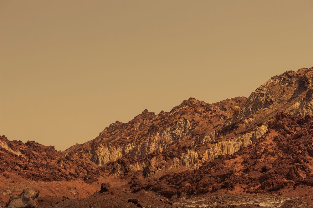 in the color of Mars