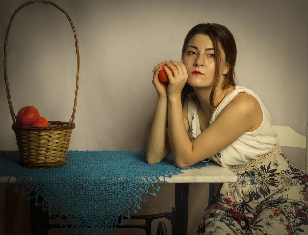 A self-portrait of peasant woman