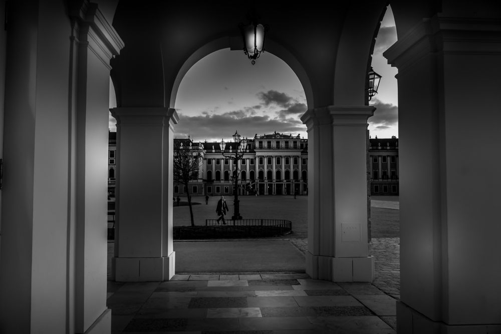 Inside the Schonbrunn Palace.