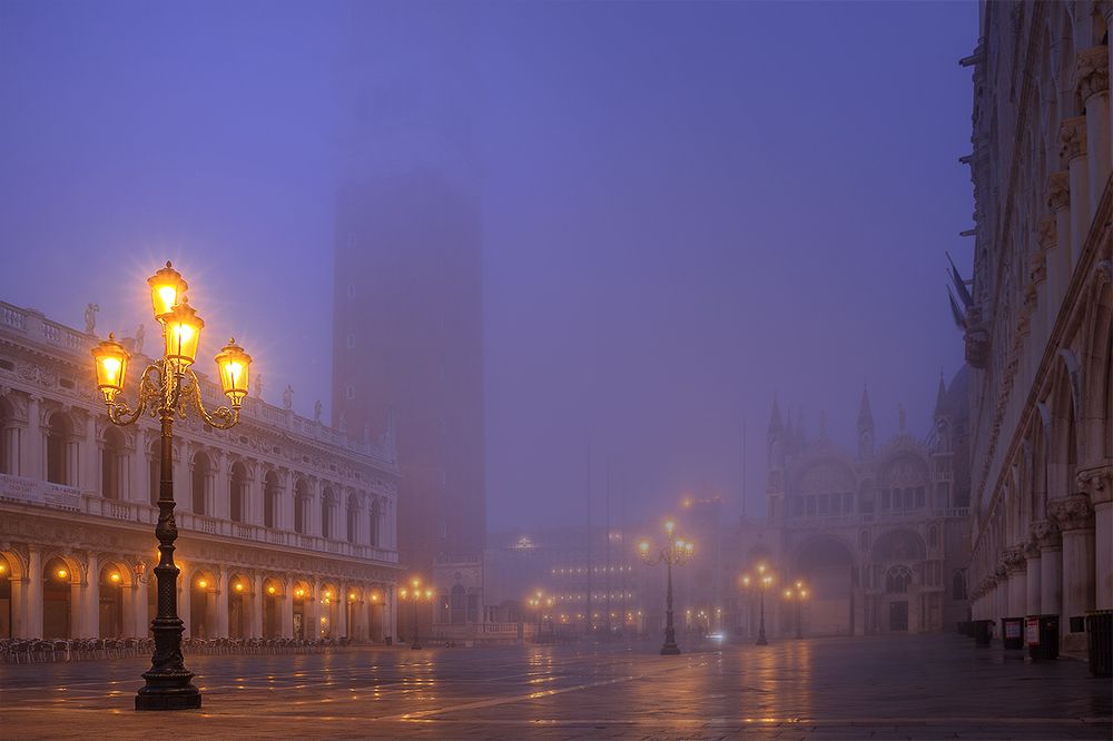 Venice. Piazza San Marco before sunrise