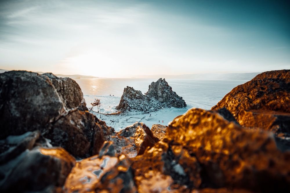Shaman's rock, Olkhon island, lake Baikal, Siberia, Russia