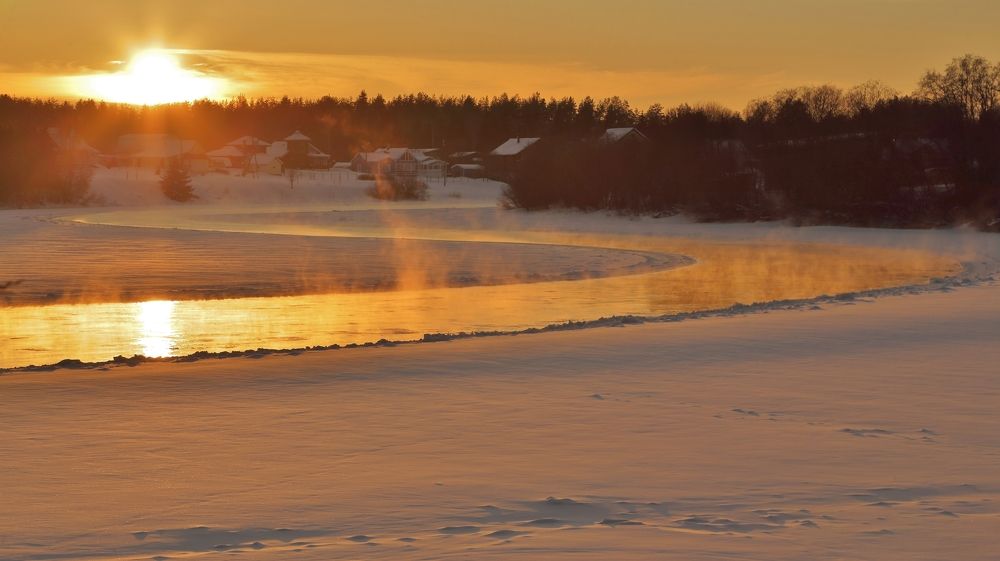 Морозный вечер.