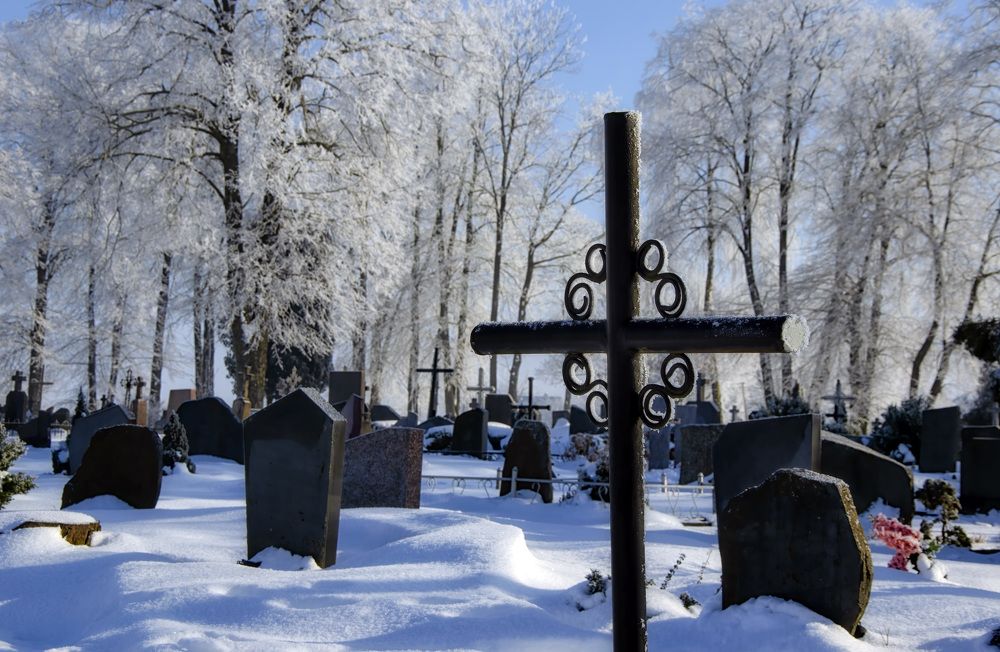 Cemetery in winter