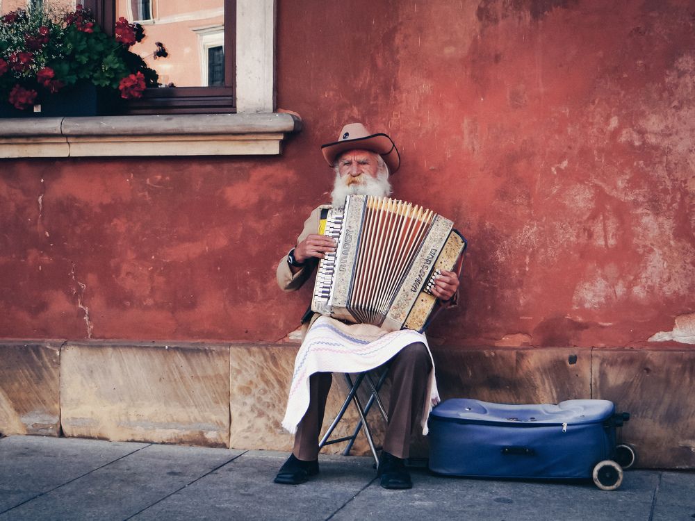On the streets of Warsaw in the summer of 2019.