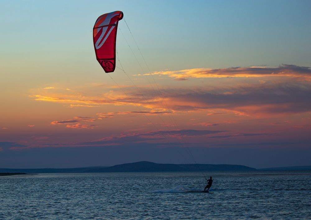 вечерний кайтсерфинг