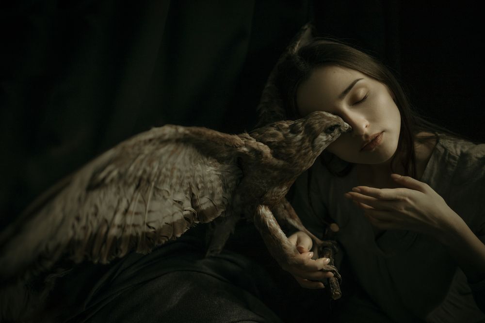 Девушка с соколом