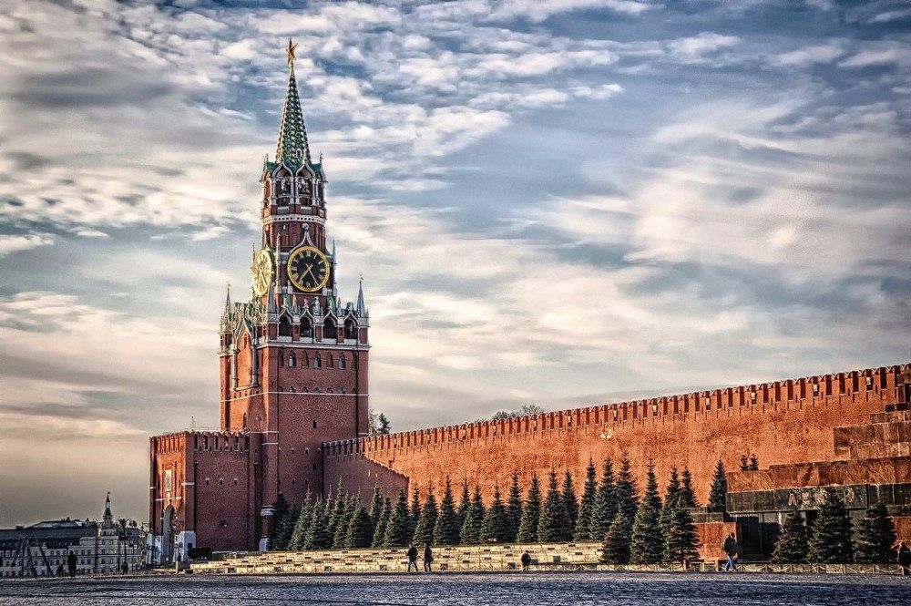 Спасская башня Московского Кремля..