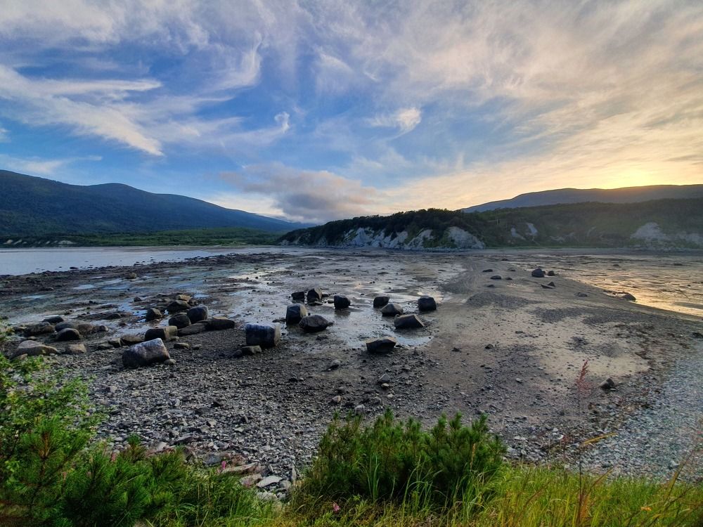 Закат во время отлива