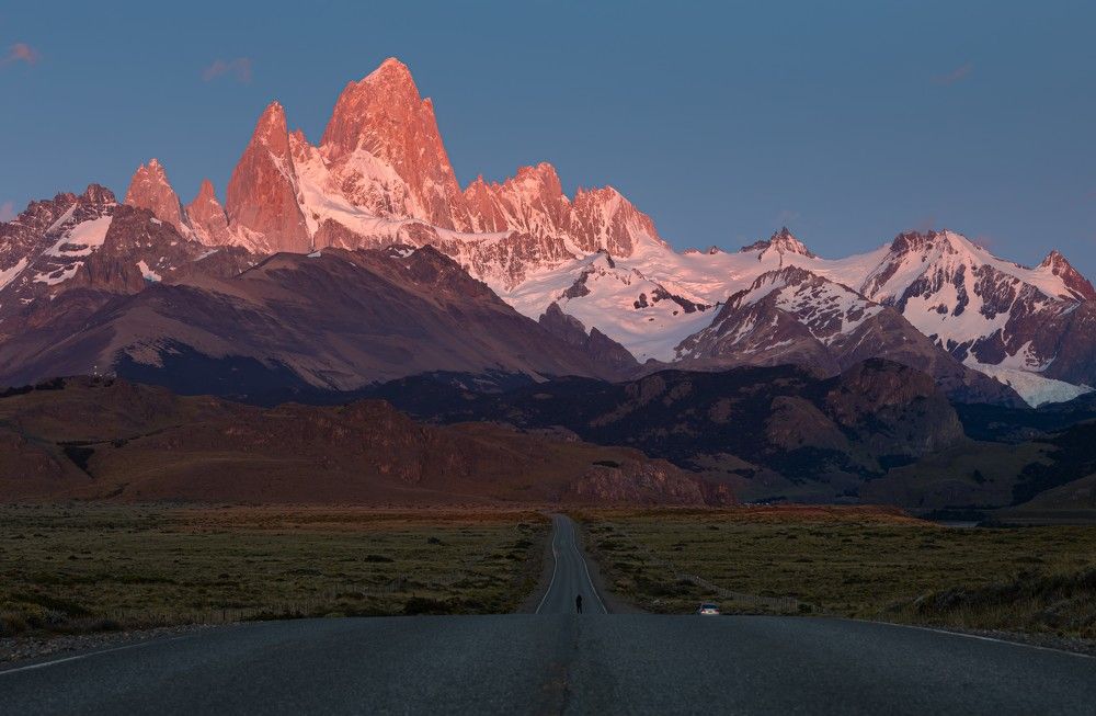 Утренний вид на гору Фитц Рой, Патагония, Аргентина