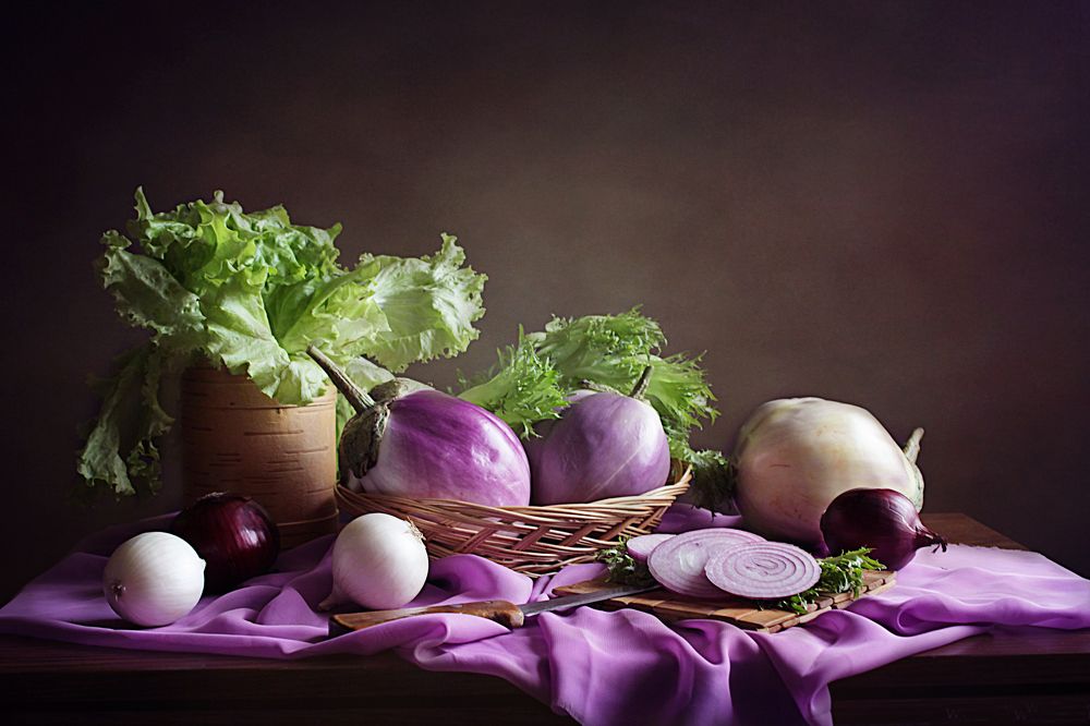 С баклажанами.