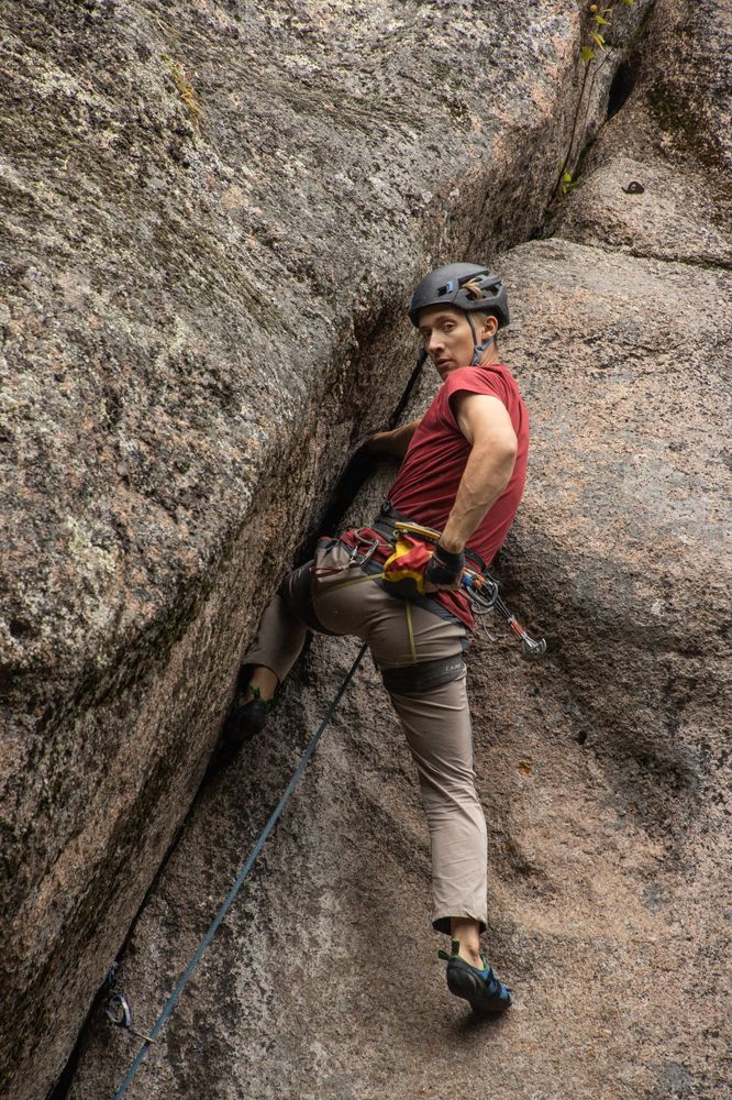 На скальном маршруте