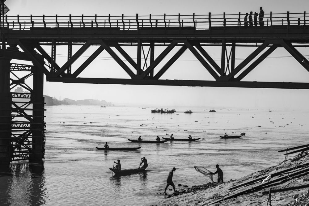 Fishing at Klaurghat in a Winter Morning