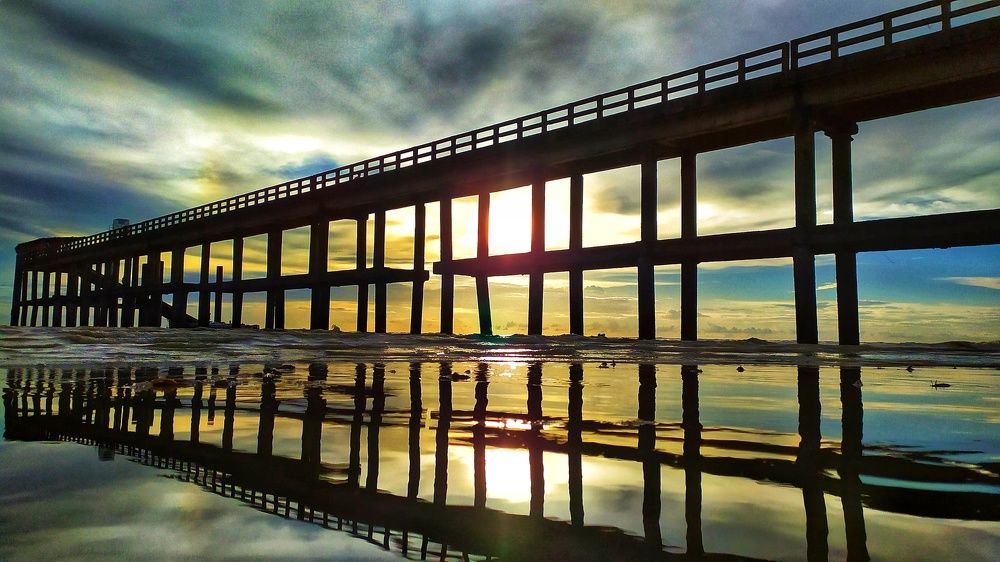 Beautiful Bridge in Sea Beach