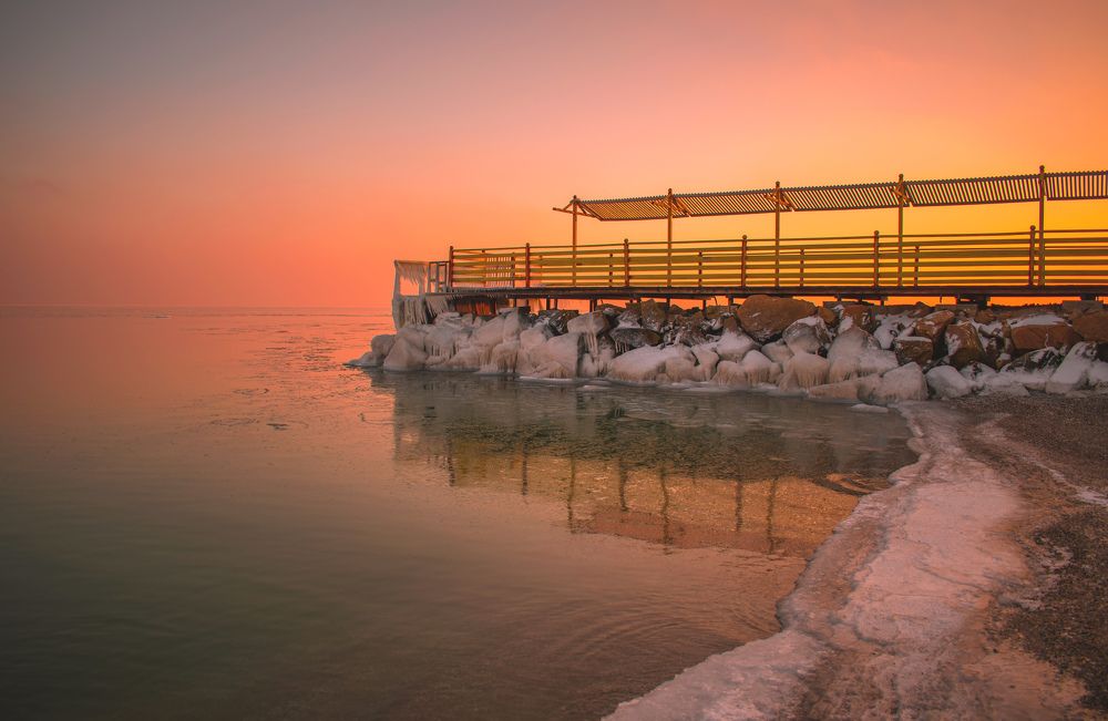 Закат на море