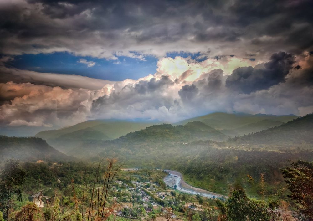 The natural beauty of Jhalong West Bengal India